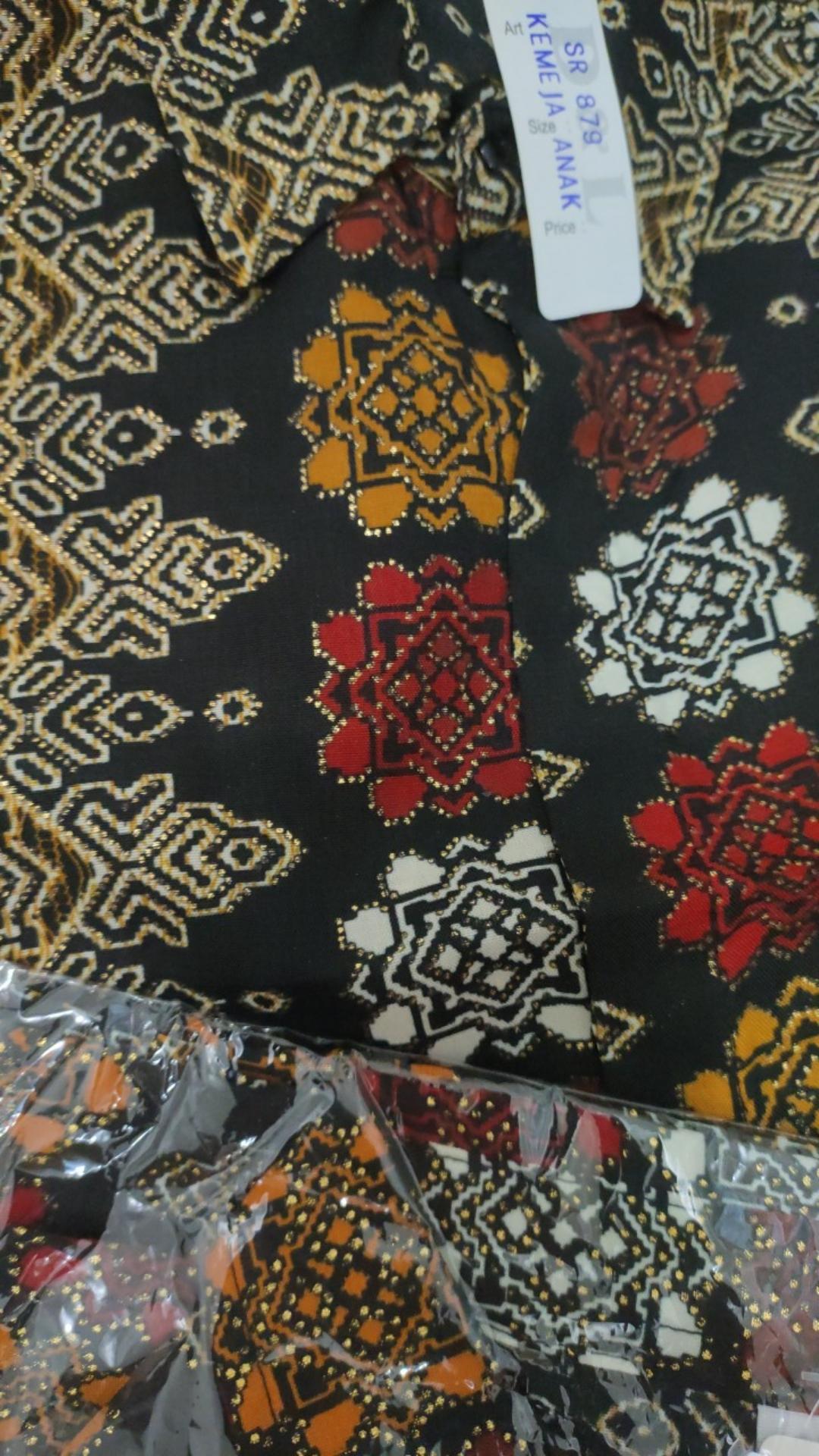Kemeja Anak Laki Laki Batik Modern Toraja Prada Foil Model Klep Intip(real Pict)