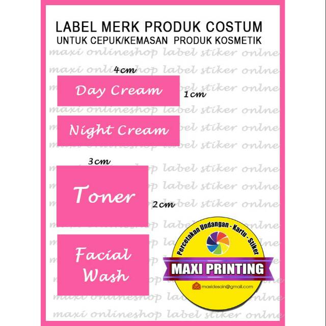 

Stiker Label Custom untuk Label Kosmetik dan Skincare isi 100 pcs