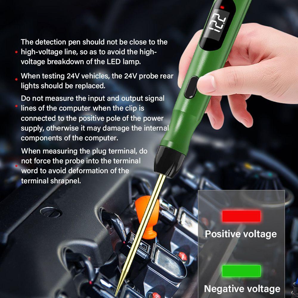 Preva Digital Display Probe Pensil Detector Tahan Lama Auto Parts &amp; Aksesoris Baru Nyaman Digunakan Handheld Portable Multi-Fungsi Pemakaian Sirkuit Test Pen