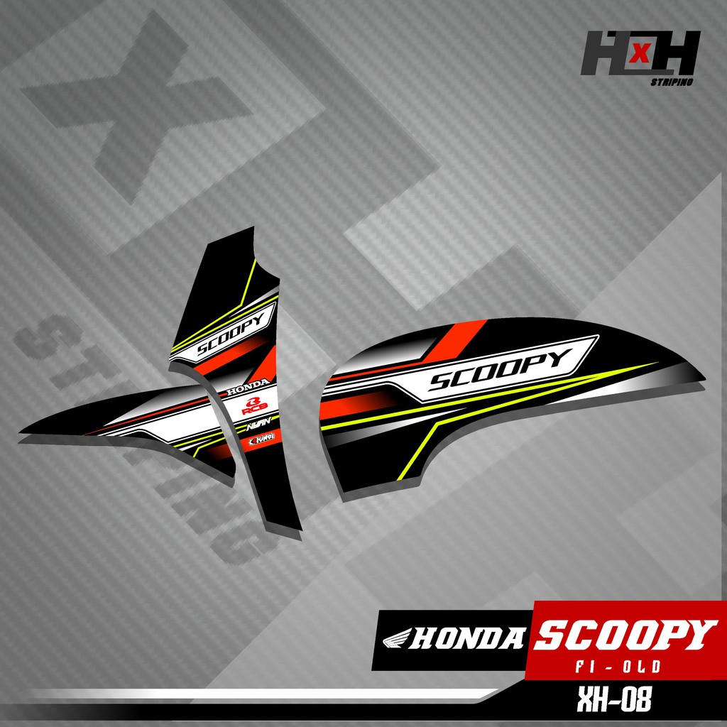 Jual Stiker Striping List Variasi Scoopy Fi Motif Desain Racing Road Race Balap Xh Shopee