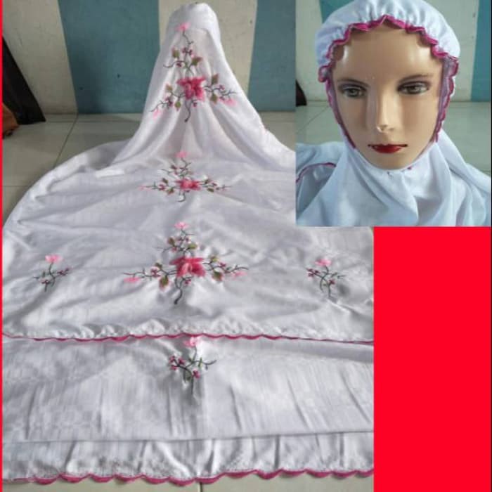 Mukena murah / Mukena Semi Sutra Bordir Cantik / mukena dewasa /