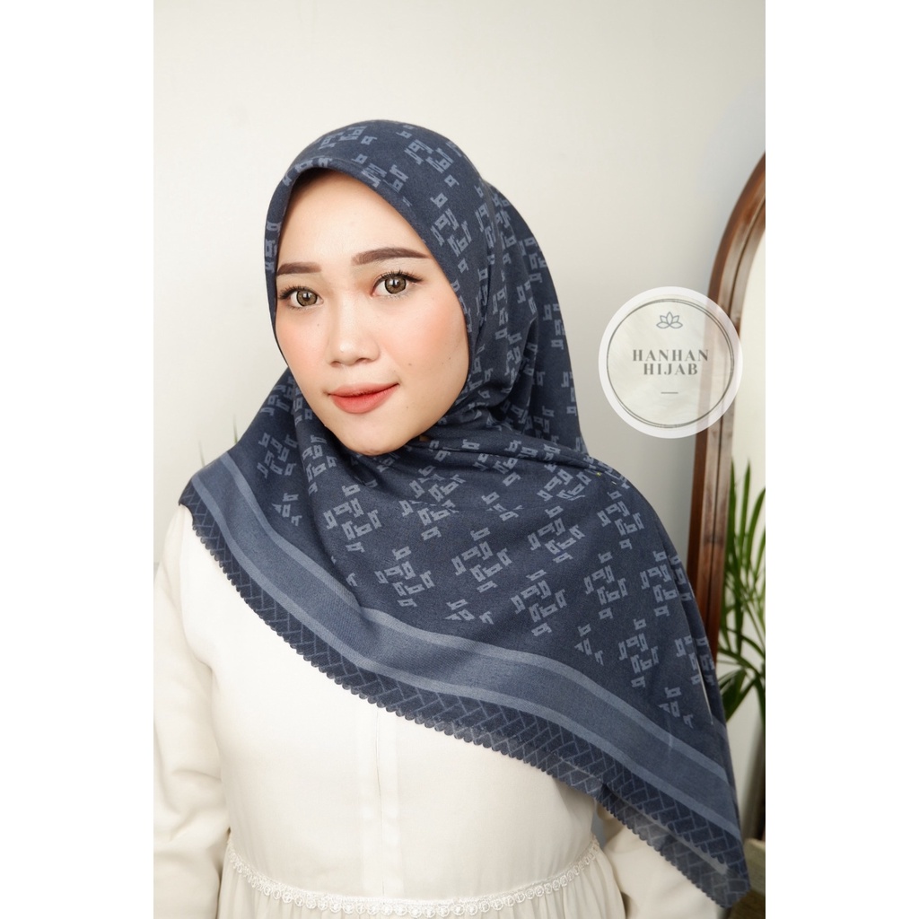 (100K Get 4) KAYLA SCARF SEGIEMPAT VOAL MOTIF PREMIUM LASERCUT