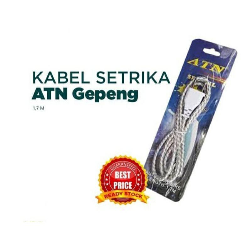 kabel setrika licinan gosokan arde ATN TRM 1,7M putih setrika 3 jalur / 2 jalur original