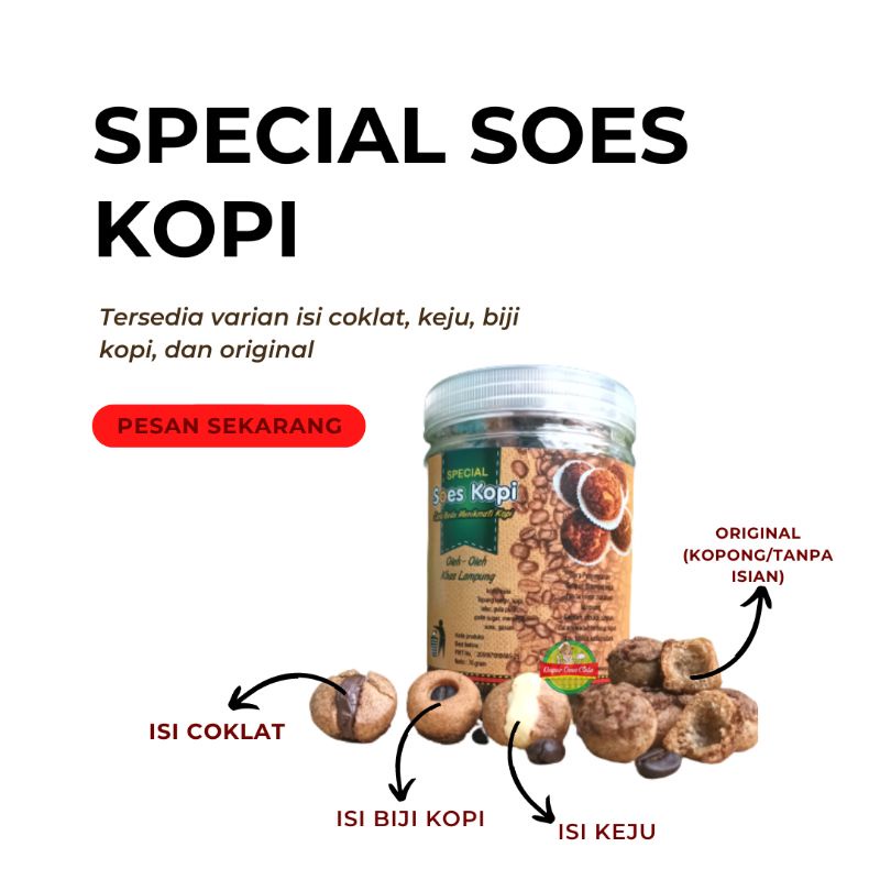 

Kue Soes Kering Spesial Toping Kopi 70 gram