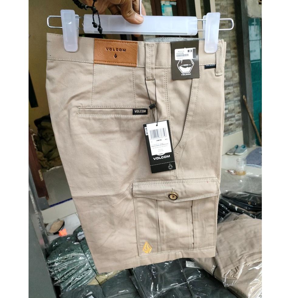 X-EBY} ♫} // CELANA CARGO PENDEK ATAS LUTUT VOLCOM LIKE ORI FULL ACC (GARANSI RETUR) GROSIR DAN ECER