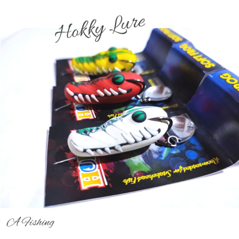 SOFT FROG BUAYA HOKKY LURE UMPAN CASTING IKAN GABUS SNAKEHEAD