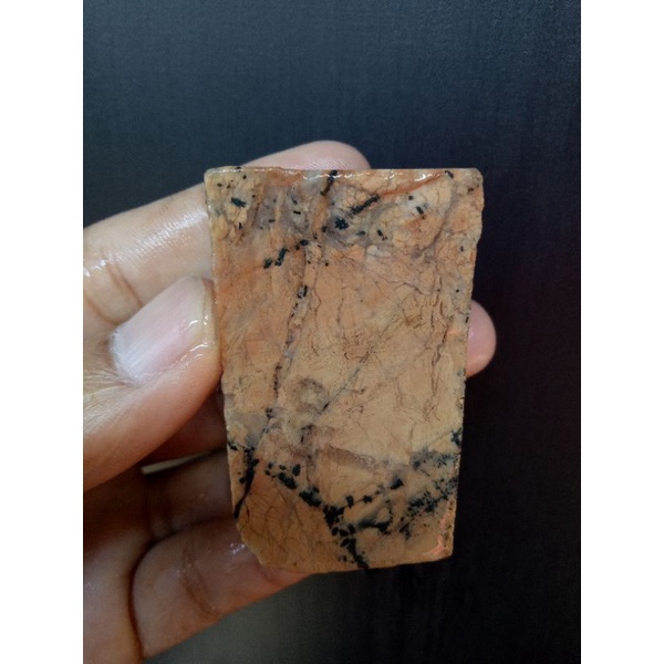 Rough Bahan Jasper Motif Bulu Macan