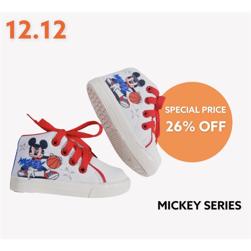 Sepatu Anak Bayi Laki Laki Perempuan Baby Kids 1 2 Tahun Mickey Mouse Sepatu Bayi Sepatu Anak Cowok 1 2 Tahun