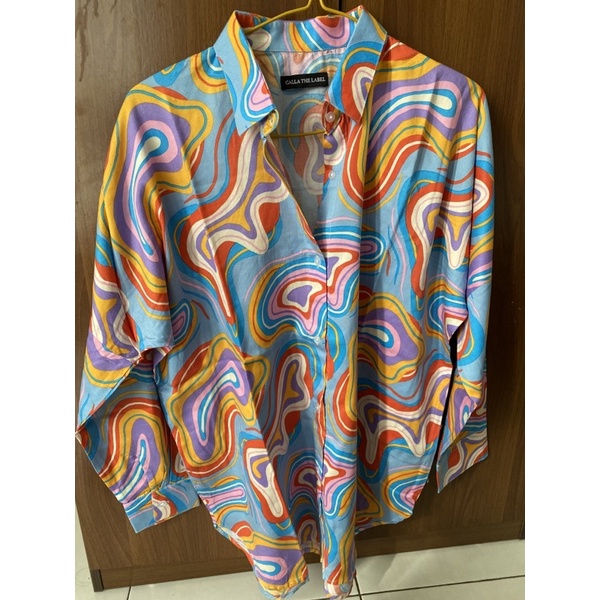 preloved kemeja oversized merk calla the label original andien collaboration