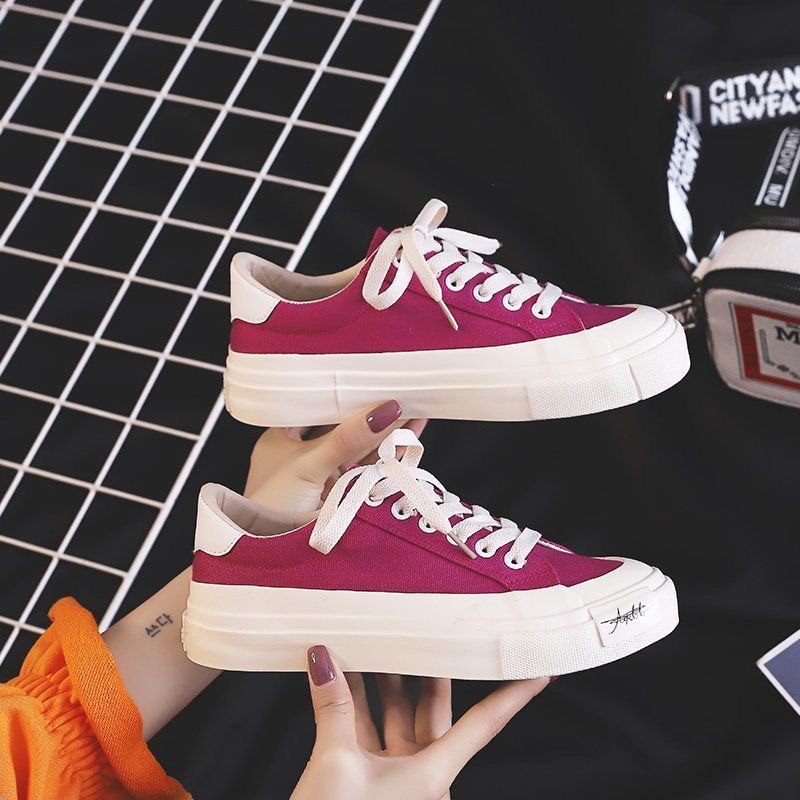 Sepatu Wanita Canvas Sepatu Cewek Tali Original Model Korea Nyaman Dipakai Sepatu Pelajar Kuliah