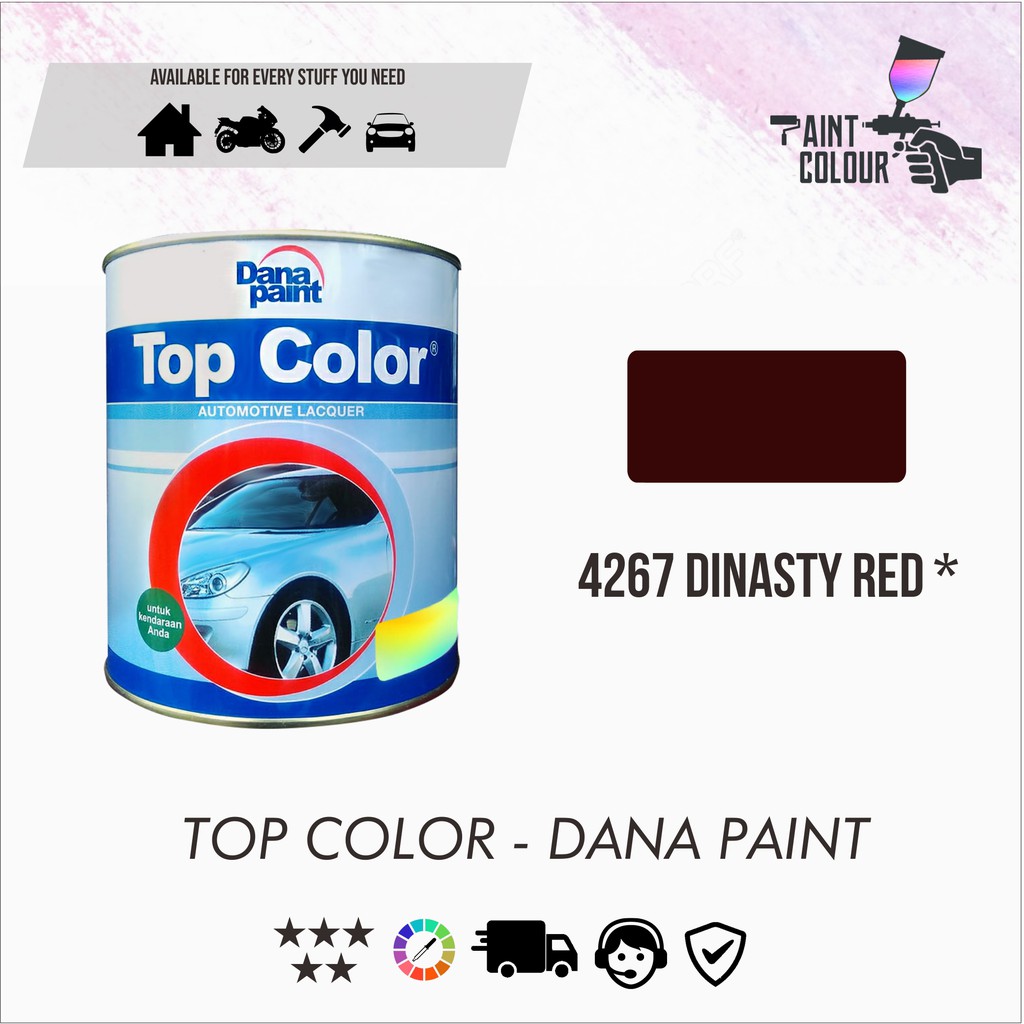 TOP COLOR 4267 Dinasty Red - Cat Mobil Kayu Besi Duco