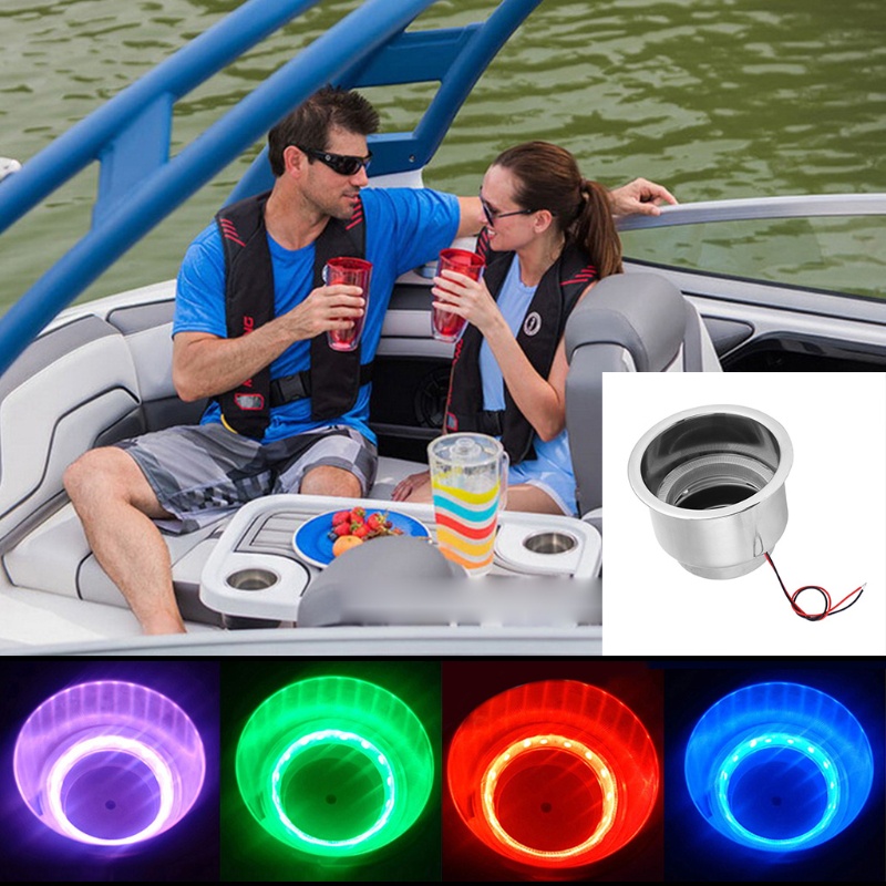 Cre Cup Holder Dengan Lampu Led 15smd Untuk Perahu