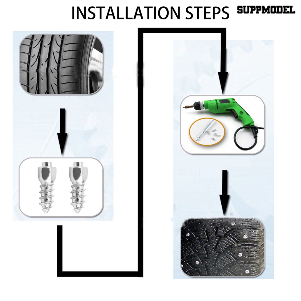 Car 100Pcs Sekrup Ban Mobil 12mm Untuk Medan Salju