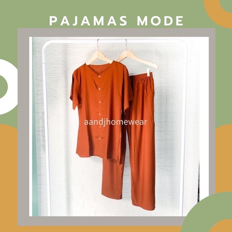 PIYAMA POLOS /  PIYAMA RAYON PAJAMAS RAYON / SET BAJU WANITA
