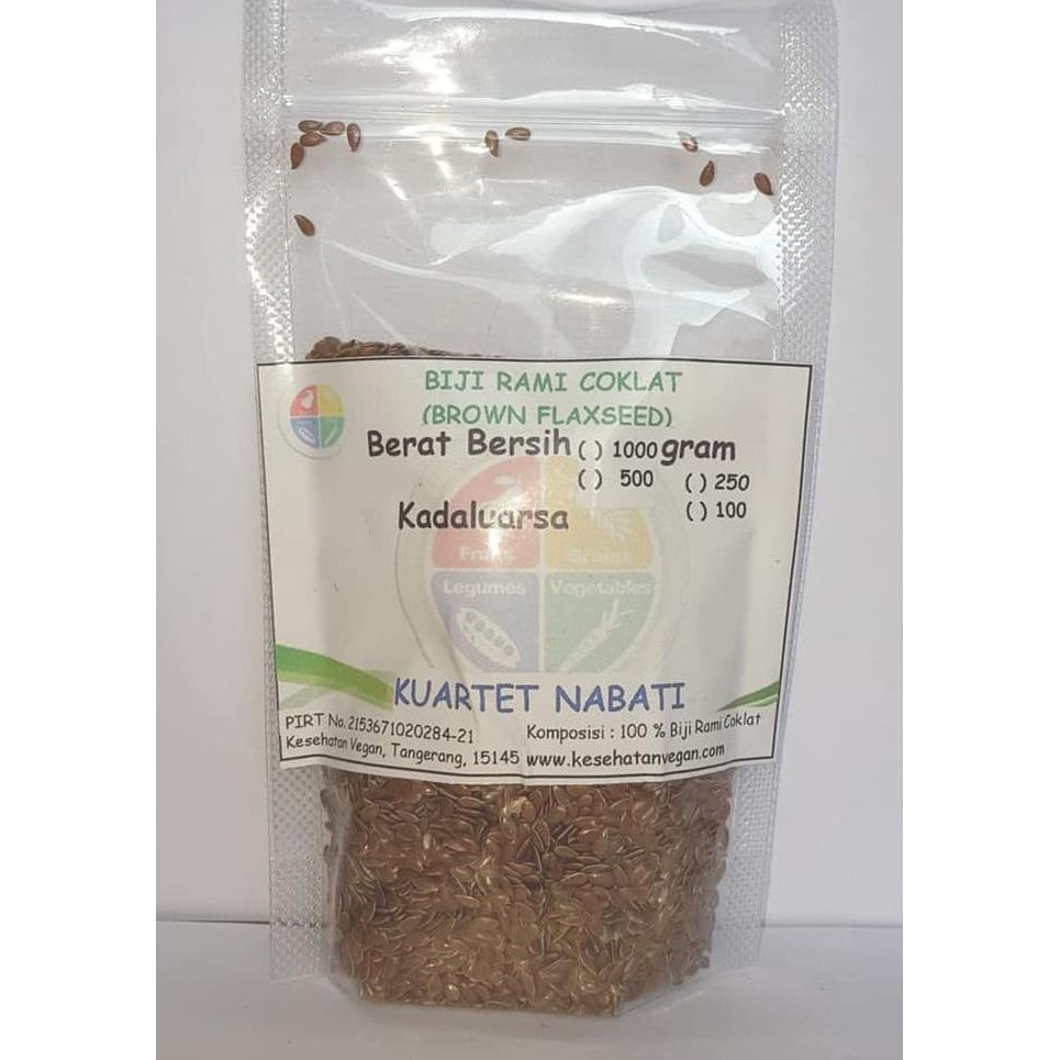 

MURAH PROMO BROWN FLAXSEED / FLAX SEED / BIJI RAMI 100GR