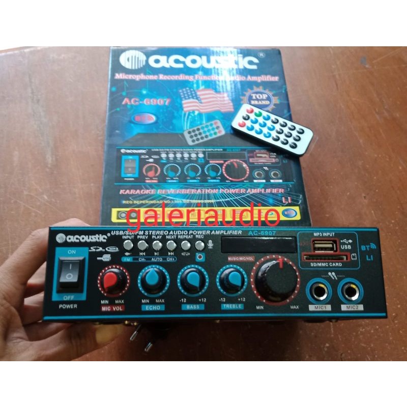Power amplifier Acoustic AC-6907 LI bluetooth usb sd karaoke ACOUSTIC 6907 digital stereo