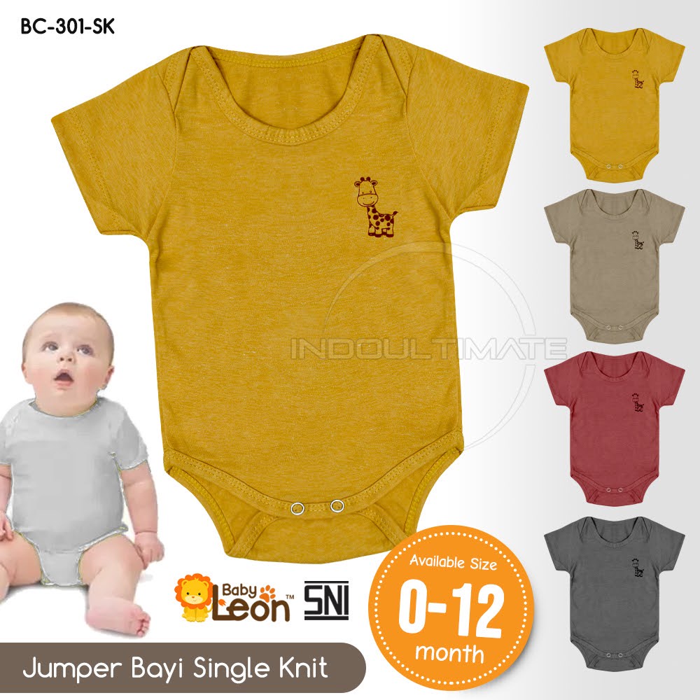 BABY LEON Body Suit Bayi Jumper Bayi Single Knit two tone color Jumsuit Bayi BC-301SK Jumpsuit Bayi Perempuan Laki-Laki Baju Bayi Cewek Cowok Kaos Bayi Pakaian Bayi Baju Tidur Anak Bayi Baju Harian bayi