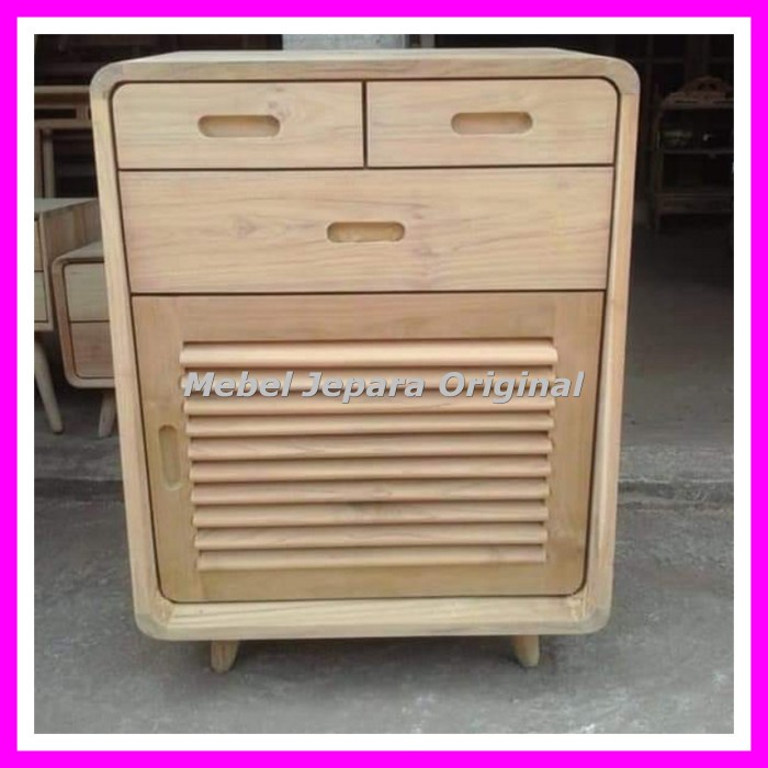 Nakas Retro Lemari Kecil Kayu Jati Mebel Jepara Mentahan Murah