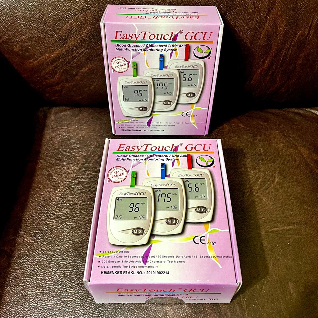 EASY TOUCH  GCU 3 IN 1 UNIT MESIN ALAT CEK GULA DARAH KOLESTEROL ASAM URAT