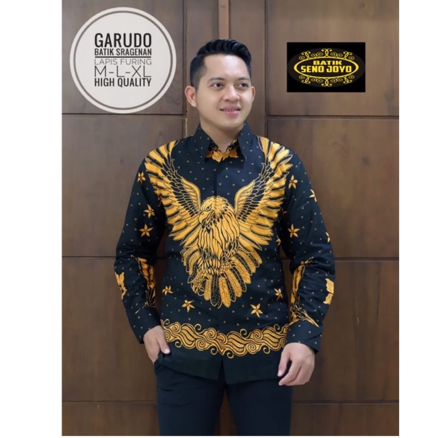 Batik Pria GARUDO FULL FURING Katun Halus Ori Solo