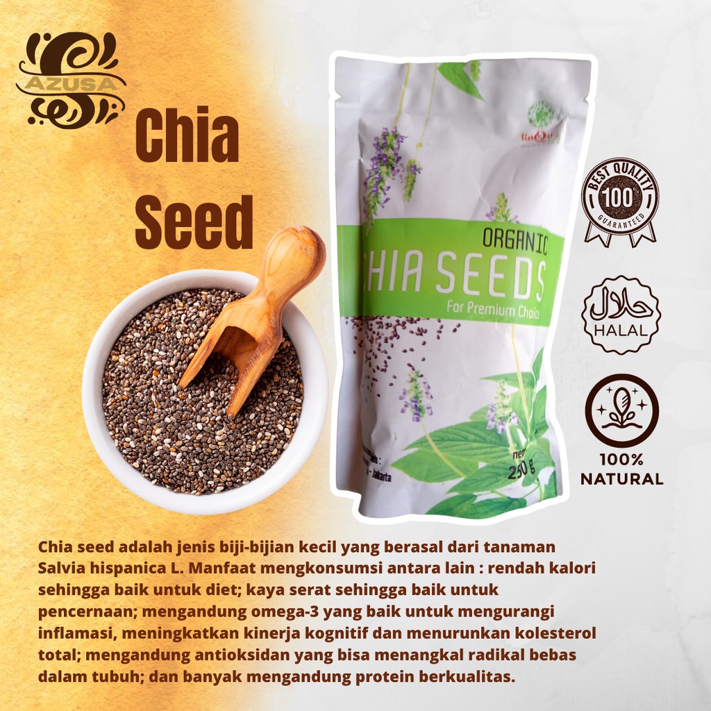 

Tinqu Chia Seed 400 Gram/ Biji Chia/ Makanan Protein Tinggi/ Makanan Diet - Menyehatkan Pencernaan/ Makanan Sehat