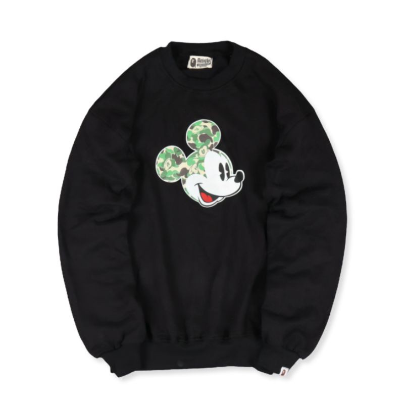 Sweater Crewneck Bape Mickey FullTag &amp; Lebel