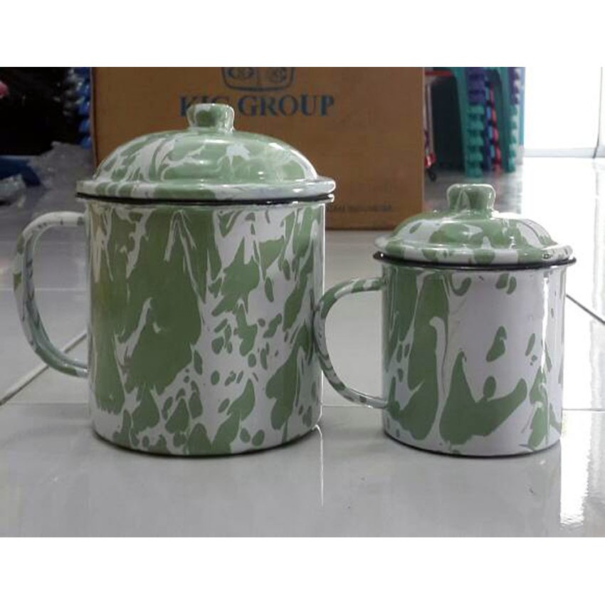  12 Cm Cangkir Jumbo Mug  Blirik Jadul  Gelas Enamel 