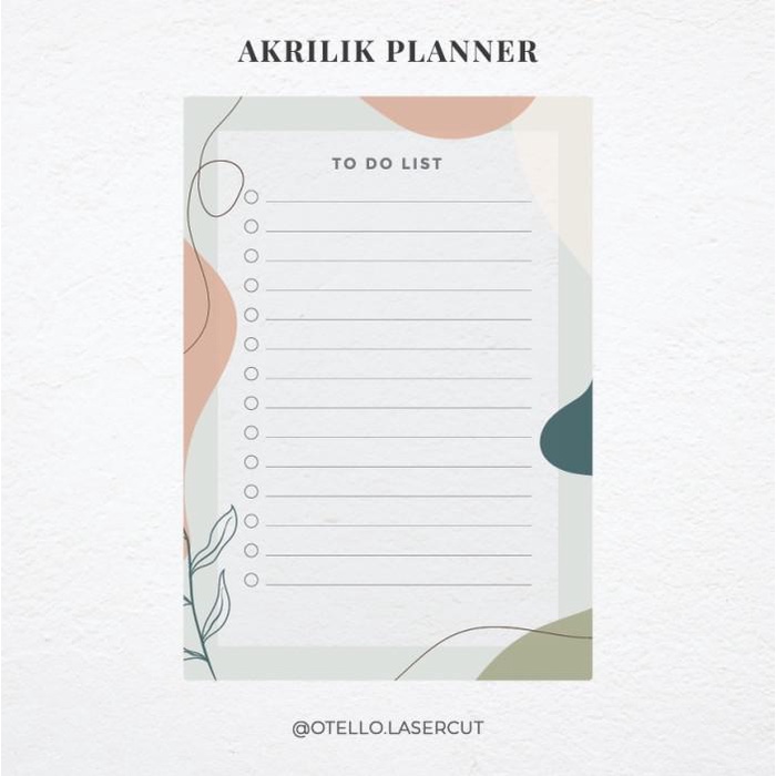 

Notebook / Tropical - To Do List Akrilik | Wall Planner Dinding Acrylic Planner - 21 X 30 Cm