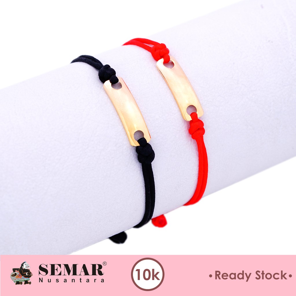  Gelang  Tali  Mainan Emas  Model Plat Kids Gold 10K Semar  