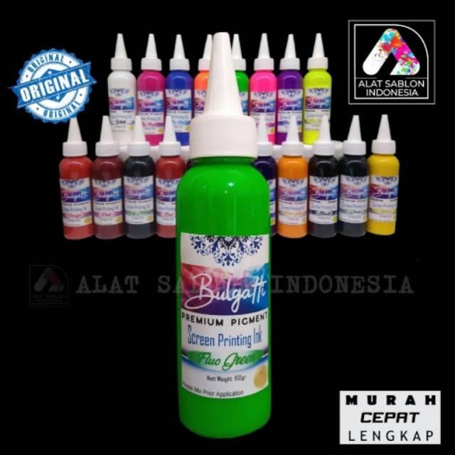 BIANG WARNA SABLON HIJAU STABILO PIGMEN FLO GREEN BULGATTI