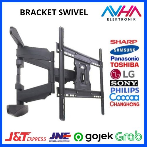 BRACKET TV | BRACKET SWIVEL | BRACKET LENGAN 6 MOTION IMPOR PREMIUM | SIZE 50-80 INCHI