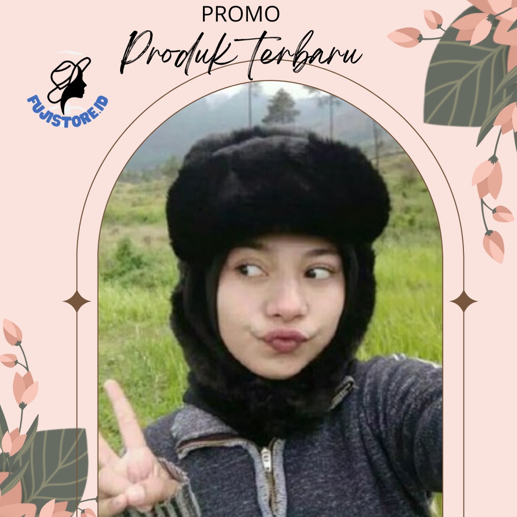 topi rusia ushanka/topi rusia bulu/topi rusia musim dingin/topi justin bieber/topi gunung haiking ha