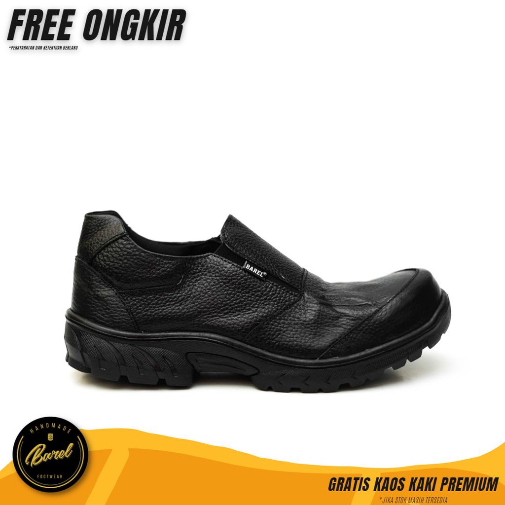 Barel - Stone Slop Sepatu Boot Safety Sepatu Kitchen Sepatu Proyek Sepatu Outdoor Kulit Asli