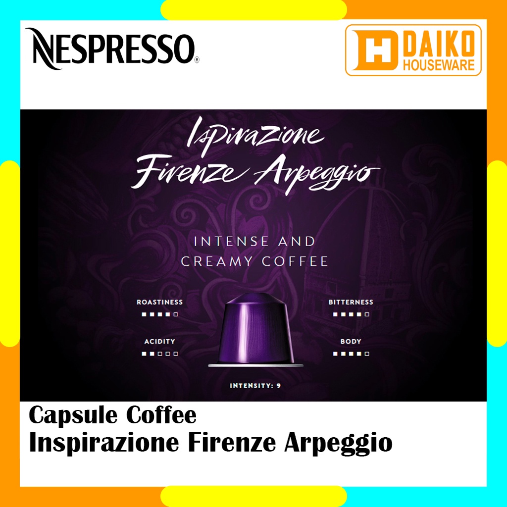 Capsule Nespresso Ispirazione Firenze Arpeggio Original Nestle 1 Pack - Coffee Ispirazione Italiana Kopi Kapsul Expired Panjang