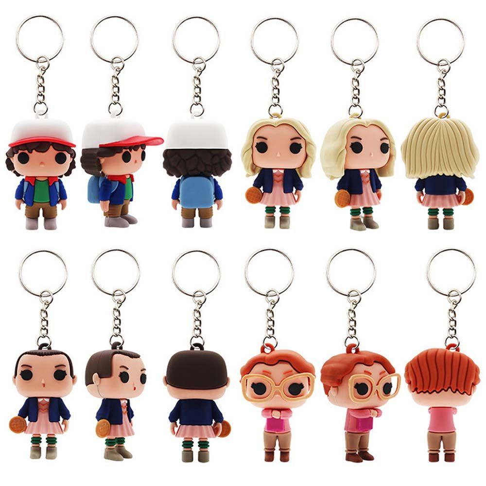 Lanfy Stranger Things Anime Anak Hadiah Animasi Peripheral Action Figure Anime Mainan Perhiasan Stuff Gantungan Kunci