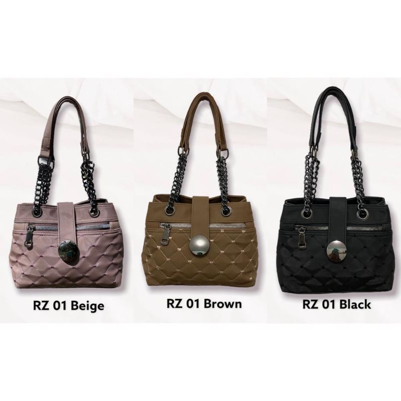 RZ - Tas Selempang Wanita 2in1 Bahan Premium Import Sling Bag Hand Tali Rantai Terbaru Murah