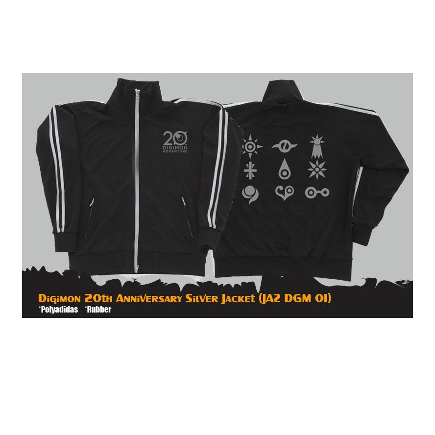 Jaket Digimon Adventure 20th Anniversary Anime Hitam JAZ DGM 01