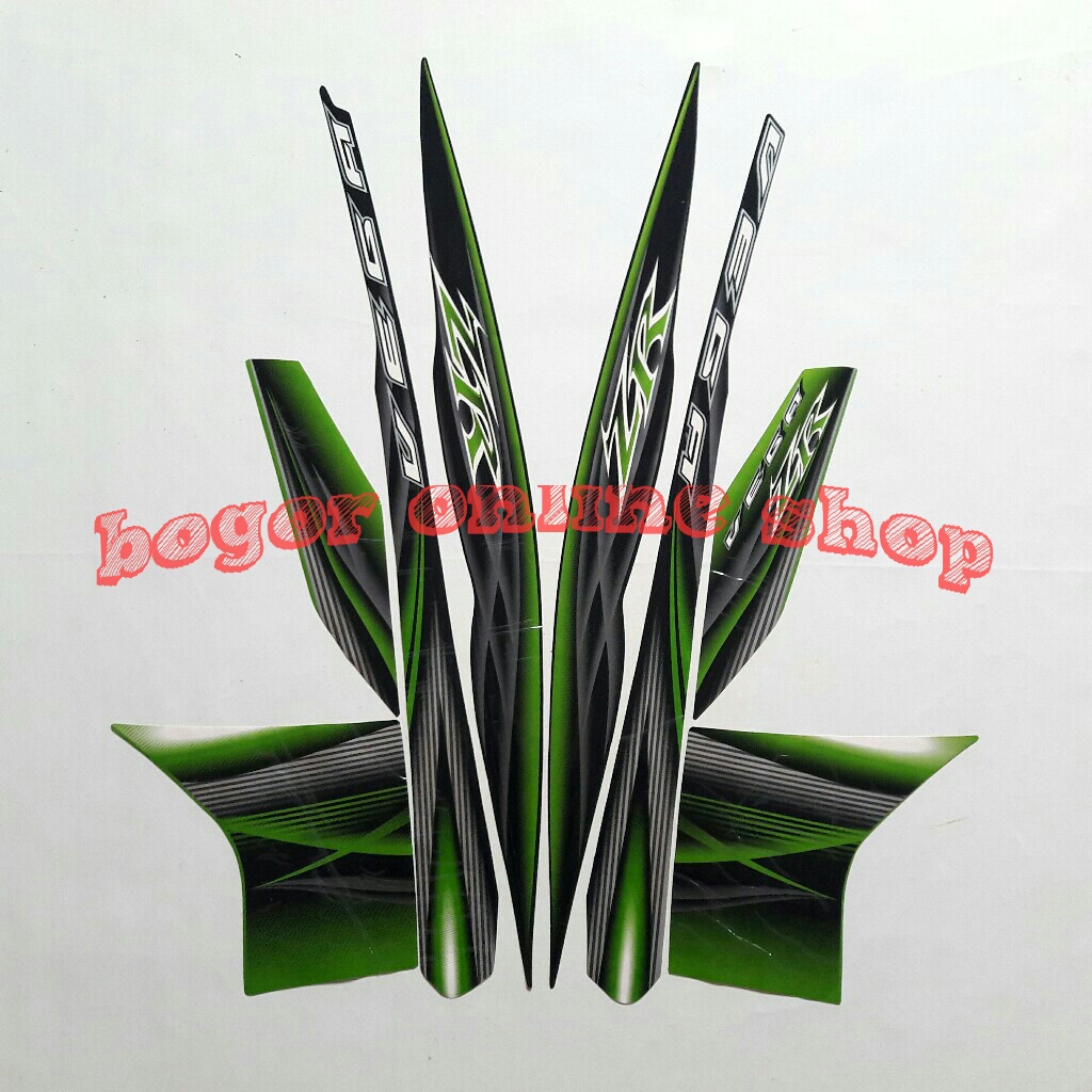 stiker motor vega zr 2012 hitam hijau