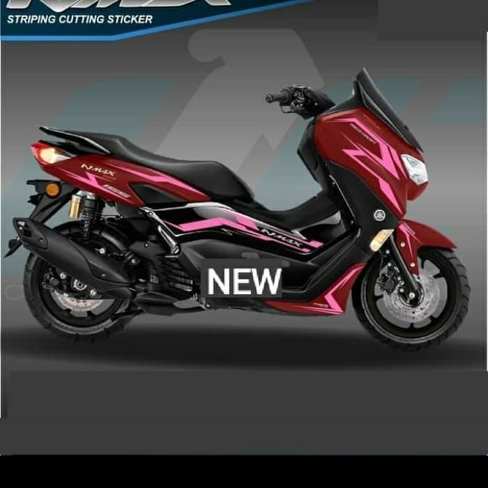 STRIPING CUTTING STICKER NEW NMAX 2020 motor merah 01