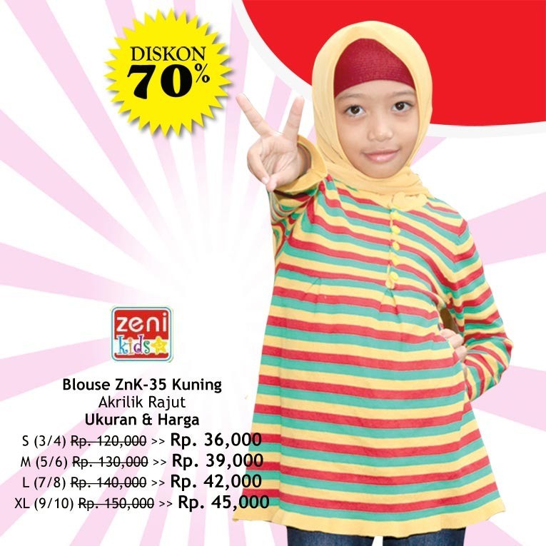 BAJU ANAK ZENITHA ZNK 35 KUNING