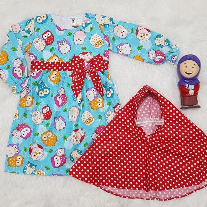 Ready Gamis Anak Terbaru 2020 Baju Muslim Anak Perempuan Gami DU723 Baju Muslim Bayi Perempuan Set
