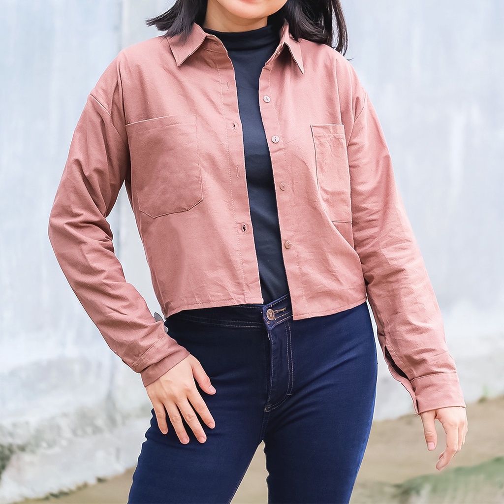 BEFAST - ZEC Kemeja JIHYOUNG / Gita Giomi Rami Linen Shirt / Kemeja Polos Keluaran Terbaru / Kemeja Bisa Di Pakai Sebagai Outer / Atasan Kemeja Wanita Kerja