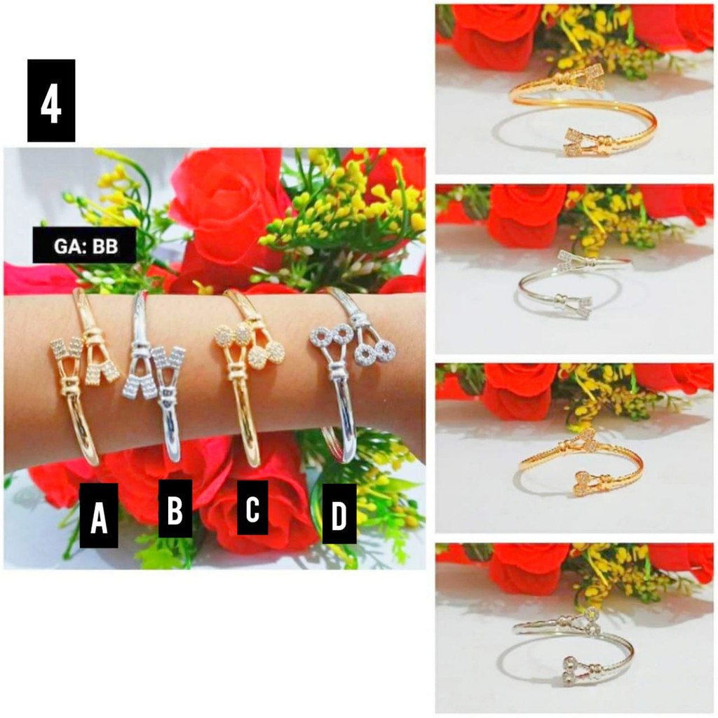 Gelang anak banggel permata mewah gold silver (COD)