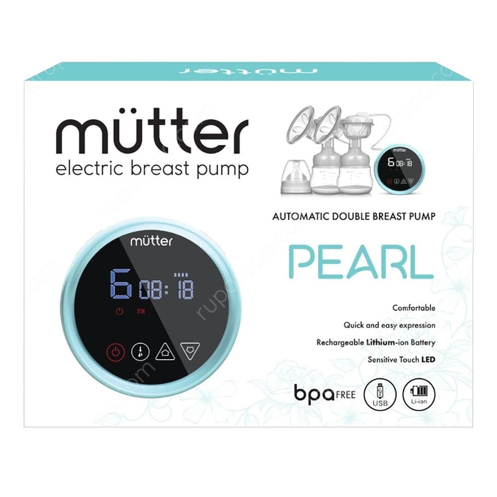 Mutter Pearl Rechargeable Double Breastpump Pompa ASI