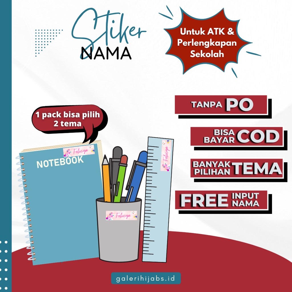 

STIKER NAMA | LABEL STIKER NAMA ANAK | STIKER NAMA ANAK TEMA KARTUN LUCU [1 PACK : 160 PCS] - UNTUK DI TEMPEL DI ALAT TULIS DAN PERLENGKAPAN SEKOLAH
