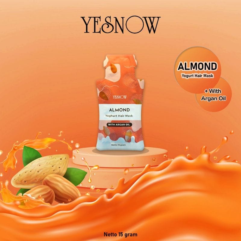 YESNOW HAIR MASK SACHET 15GR MASKER RAMBUT YOGHURT KOSMETIK KECIL