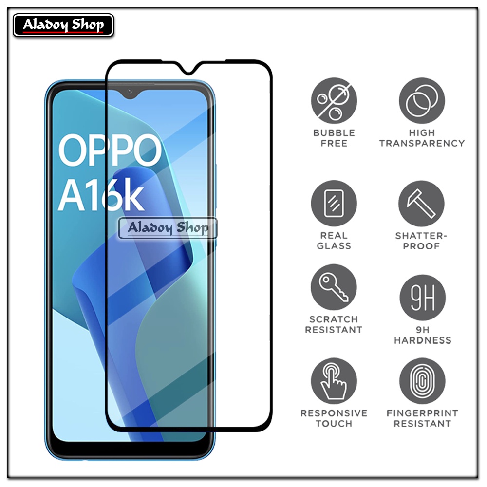 PAKET 3 IN 1 Tempered Glass Layar Oppo A16K Free Tempered Glass Camera dan Skin Carbon