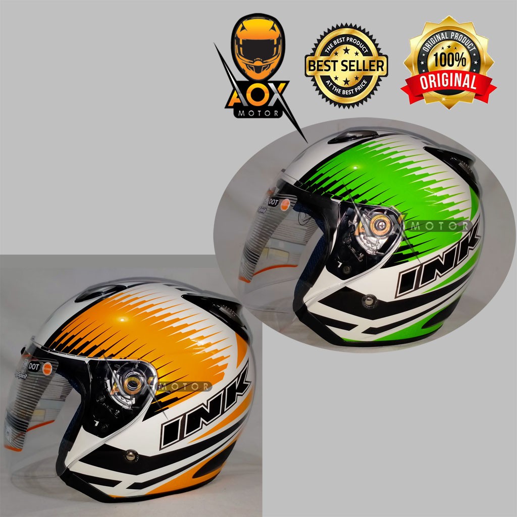 Helm ORIGINAL INK CENTRO JET Motif #9 Half Face (Ongkir 2 kg)