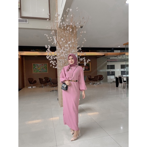 Dress sasya premium // dress lengan balon butikzarv.id