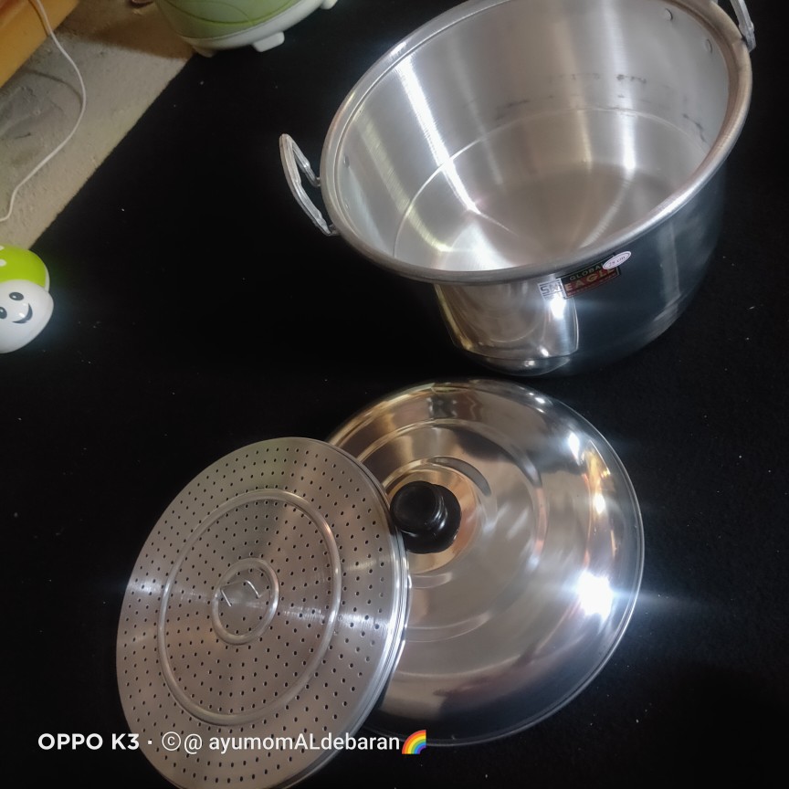 Global Eagle Panci Langseng Kukus Nasi /dandang Nasi / Steamer 26 Dan 28